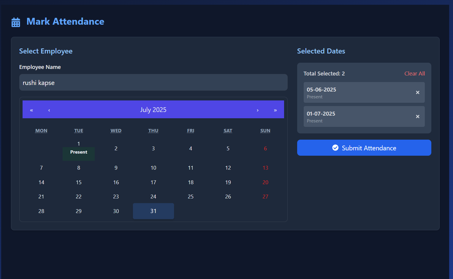Attendance Management